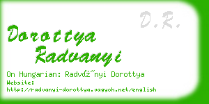 dorottya radvanyi business card